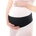 Hivool Maternity Belt Pregnancy Support Belt Bump Band, Breathable Comfortable,Relieve Back/Pelvic/Sacroiliac Pain (One Size Beige & Pink & Black & Grey)