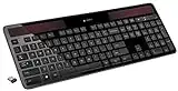 Logitech K750 Wireless Solar Keyboard for Windows Solar Recharging Keyboard Black, Not for Mac (Windows Black)