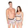 Warriors & Scholars W&S Matching Underwear for Couples - Couples Matching Undies, Love, Love, XX-Large