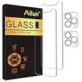 Ailun 2Pack Screen Protector Compatible for iPhone 12 Pro[6.1 inch] + 2 Pack Camera Lens Protector,Tempered Glass Film,[9H Hardness] - HD