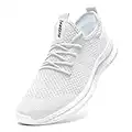 CAIQDM Zapatillas Hombre Deportivas Running Bambas De Exterior Tenis Deportes Zapatos Transpirables Casual Correr Gimnasio Sneaker Blanco 40 EU