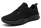 DAFENP Unisex Uomo Donna Scarpe da Ginnastica Corsa Sportive Fitness Running Sneakers Basse Interior Casual all'Aperto (42 EU, Nero)