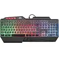 Rii Clavier Gamer AZERTY FR - Silencieux USB - Clavier Filaire Rétroéclairé LED - PC Gaming PS4 PS5 - pour Windows/Mac OS/Chrome OS/Linux OS - Noir