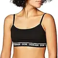 Calvin Klein Women's Ck One Cotton Unlined Bralette, Black, XL