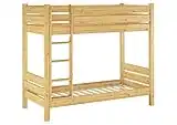 Erst-Holz® Etagenbett extra stabil Massivholzbett 100x200 Stockbett Nische 80 teilbar Rollroste 60.16-10T80