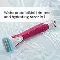 Schick Hydro Silk Trimstyle Bikini Razor for Women with Bikini Trimmer |5 Blade Razors for Bikini Hair Removal | 1 Handle & 3 Razor Blade Refills