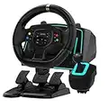 Gaming Steering Wheel, 1080° Driving Force Gaming Racing Wheel with Pedals and Shifter, Vibration Feedback, Steering Wheel for PC, PS4, Xbox ONE, Xbox 360, Xbox Series X, PS3, Xinput, NS, Android