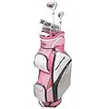 GolfGirl FWS3 Ladies Golf Clubs Set with Cart Bag, All Graphite, Left Hand, Pink