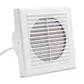 Lospitch Ø100mm Ventilatore da Bagno, Ventilatore a Parete con Valvola di non ritorno, Funzionamento Silenzioso, Estrattore Bianco, Aspiratore per Bagno per Cucina, Bagno e Toilette