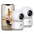 aosu 2K QHD Indoor Baby Monitor Supports One-Touch Calling, 360° Pan-Tilt Scenes Presetting, Home Camera Surveillance Interieur with Motion Tracking, Compatible with Alexa, 5G & 2.4G WiFi