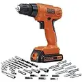 BLACK+DECKER 20V MAX* POWERECONNECT Cordless Drill/Driver + 30 pc. Kit (LD120VA) , Orange