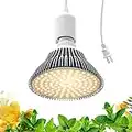 Bstrip LED Grow Light Bulb for Indoor Plants with Hanging System, 25W Full Spectrum, Plant Light Bulbs with 16.4FT Power Cord, Pendant Grow Lights for Indoor Plants, Flowers, Garden, Greenhouse