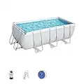 Bestway 56457 - Piscina Desmontable Tubular Power Steel 412x201x122 cm Depuradora de arena de 3.028 litros/hora