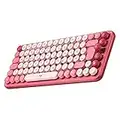 Logitech POP Keys Mechanische kabellose Tastatur mit anpassbaren Emoji-Tasten, Kompaktes Design, Bluetooth- oder USB-Verbindung, Multi-Device, OS-kompatibel, Deutsches QWERTZ-Layout - Pink