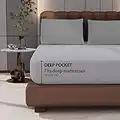 Full Size Fitted Sheet 100% Egyptian Cotton Fitted Sheets 600 Thread Count 16" Deep Pocket Fitted Sheet, Shrinkage & Fade Resistant-Easy Care (Full, Grey)