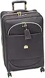 DELSEY Paris Montrouge Erweiterbarer Koffer Trolley 68cm slim, TSA Schloss, 4 Doppelrollen, 69 cm, 75 L, Schwarz