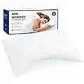 Groye Cooling Side Sleeping Pillow - Neck Pillows for Pain Relief, Ergonomic Contour Memory Foam Pillows -Back and Shoulder Support, Odorless Cervical Bed Pillows for Sleeping with Washable Pillowcase