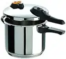 T-fal Pressure Cooker, Stainless Steel Cookware, Dishwasher Safe, 15-PSI Settings, 6.3-Quart, Silver, Model P25107