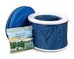 Bivvy Loo Portable camping Toilet - - Fishing igienici - WC da campeggio all' aperto - si ripiega Flat - da festival - WC per la pesca - toilette portatile - WC campeggio - supporti oltre 150 kg (Blu)