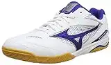 Mizuno Unisex Wave Drive 8 Table Tennis Shoe, White Reflexbluec, 5.5 UK