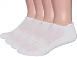 Women's Anti-Blister Moisture Wicking Athletic Ankle Quarter Cushion Cotton Socks 4 Pack for Running, Tennis and Workout