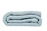 Linteum Textile Supply Leno Weave Ice Grey Blanket, Queen 100% Cotton, Lightweight, Warm, Extra-Fluffy, Premium and Durable Soft & Cozy Bed Blanket for Bed, Couch, Sofa Throw for All Season