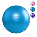 Ballon d'exercice (65 cm) pour Le Fitness, Ballon de Yoga Anti-éclatement, Chaise de Bureau, Ballon d'équilibre, Ballon de stabilité pour la Maison, Salle de Sport, entraînement Musculaire (Blue)