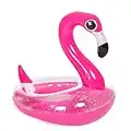 JOYIN Inflatable Flamingo Pool Float with Glitters, Tubes for Floating, Fun Beach Floaties, Pool Toys, Summer Party Decorations for Kids (37.5” x 32.25” x 37”)