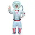 Rafalacy Astronaut Spaceman Inflatable Costume for Adults Space Suit Halloween Costumes Party Blow up Costume Cosplay Fancy Dress Outfit