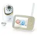 Infant Optics DXR-8 Video Baby Monitor, Non-WiFi Hack-Proof FHSS Connection, Interchangeable Lenses, Pan Tilt Zoom, LED Sound Bar, Night Vision, and Two-way Talk