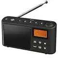 Radio DAB/DAB+ FM Radio Portable Digital Radio Mains and Battery Powered Preset Compact Radio 15 Hours Playback USB Charging Ideal Household Radio Elderly Friendly Built in Speaker (Spectrum by iBox)