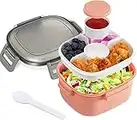 MEIMUCUL lunch box con posate,porta pranzo box adulti/bambini, Scatola bento da 1300 ml a prova di perdite,ermetico lunch box microonde,Bento Box Lunchbox per la scuola/il lavoro/ufficio/il picnic