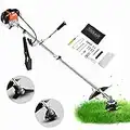 Weed Wacker String Trimmer, 58cc Cordless Grass Gas Powered Weed Wacker 4-in-1 Straight Shaft String Trimmer Brush Cutter with 4 Detachable Head