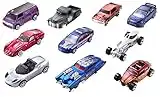 Hot Wheels Set of 10 1:64 Scale Toy Trucks and Cars for Kids and Collectors, Styles May Vary, 54886