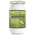 Naturseed Aceite de coco - Virgen Extra Organico, Ecologico - Puro, Natural - 1000ml - Para el Cabello y El Cuerpo, Facial, Dientes , Bebes, Para Cocinar - Masaje con Aceites Esenciales - Ebook Gratis