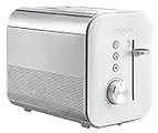 Breville VTT676X Tostador de Dos rebanadas, 850 W, Metal, 2 Ranuras, Blanco