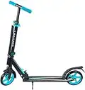 Geelife Scooters for Adults Teens Youths Boys Girls,2 Wheel Folding Kick Scooter,Height Adjustable Handle,Foldable Street Scooter with Carry Strap,220lbs Capacity (Blue)