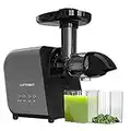 Juicer Slow Masticating for Tomato Ginger Wheatgrass Celery Beets, Home Kitchen Cold Press Juicer Machine for Fruits and Vegetables, Extractor de Jugos Y Vegetales, BPA Free, Easy Clean, Quiet Motor