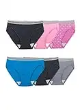Fruit of the Loom womens Tag Free Cotton Panties bikini underwear, 6 Pack - Assorted Color , 7 L US
