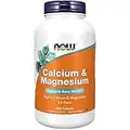 NOW Supplements, Calcium & Magnesium 2:1 Ratio, High Potency, Supports Bone Health*, 250 Tablets