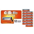 Gillette Lames de Rasoir Homme Fusion5, Pack de 12 Lames de Recharges [OFFICIEL]