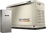 Generac 7172 10kW Air Cooled Guardian Series Home Standby Generator - Includes 100-Amp 16-Circuit Transfer Switch - Reliable Power Backup - Mobile Link Compatible with Easy Installation - Cream