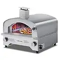 GASLAND PZ101S Four à pizza au propane d'extérieur avec pierre à pizza de 33 cm, en acier inoxydable, portable, pour jardin, camping, fête, restauration, jardin