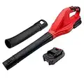 Hitish Cordless Leaf Blower, 20V 130MPH Electric Leaf Blower with Battery & Fast Charger, Portable Leaf Blower with 2 Section Tubes & 2 Speed Control for Blowing Leaves, Snow Debris & Dust