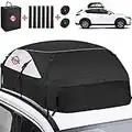 Car Roof Bag, 20 Cubic Feet Waterproof Rooftop Cargo Carrier Bag Soft Foldable Car Top Carrier with 8 Straps for Any Car with Roof Rack or No Rails