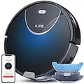 ILIFE V80 Max Mopping Robot Vacuum, 2-in-1 Robot Vacuum and Mop, Wi-Fi Connected, 2000Pa Max Suction,Big 750ml Dustbin, Enhanced Suction Inlet,Zigzag Cleaning Path,Self-Charging,Ideal for Hard Floor