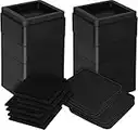 Utopia Bedding Premium Adjustable Furniture Riser (5 cm) – (Set of 8) ABS Plastic Bed risers with Foam and Rubber Anti Slip Pads – Elevate your Sofa, Table, Chair, Wardrobe (Upto 10cm) (Black)