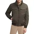 Dockers Men's Stevie Flight Bomber Jacket, Army Green, LG