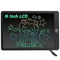 Coolzon Tableta de Escritura Color LCD 15 Pulgadas, Pizarra Digital Infantil, Portátil Tableta Gráfica Dibujo Borrable para niños y Adultos con Botón de Bloqueo para Hogar Escuela Oficina, Negro