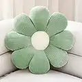 Sioloc Flower Pillow,Flower Shaped Throw Pillow Butt Cushion Flower Floor Pillow,Seating Cushion,Cute Room Decor & Plush Pillow for Bedroom Sofa Chair(Green,15.7'')
